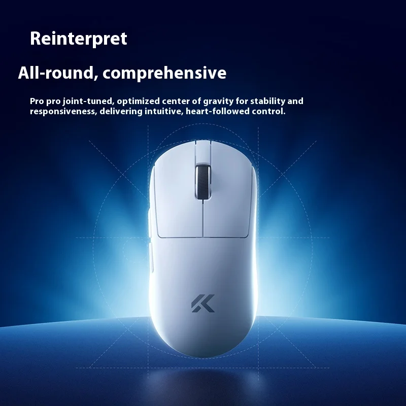 MCHOSE A7 V2 ماوس لاسلكي ثلاثي الوضع بلوتوث خفيف الوزن PAW3950TI الاستشعار المزدوج 8K Esports الألعاب الفئران للكمبيوتر المحمول هدية