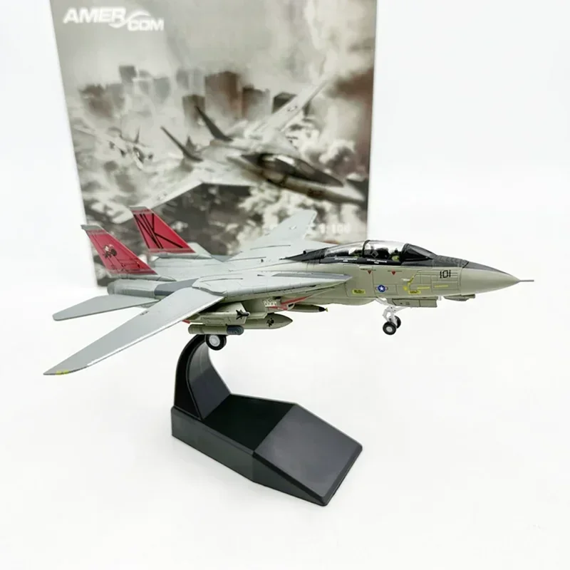 2024 BestSelling Home Decor Piece: 1/100 Scale Military Model Toys F14 Tomcat F14A VF31 Fighter Jet, Diecast Metal USAF