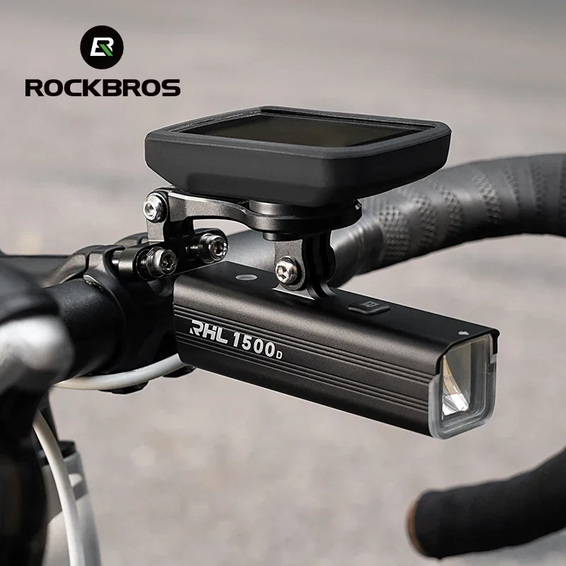 ROCKBROS Bike Computer Bracket Front Light Lamp Aluminum Alloy Extension Holder For Bicycle Computer Wahoo Bryton Garmin Bracket