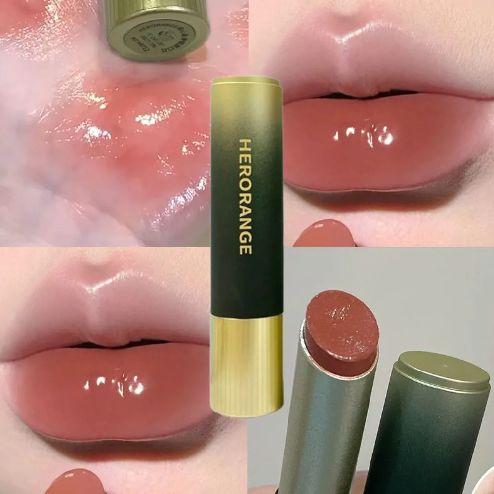 뉴 피치 하트 미러 립스틱 보습 스무스 허니 립스틱 수분 공급 틴티드 립밤 여성용