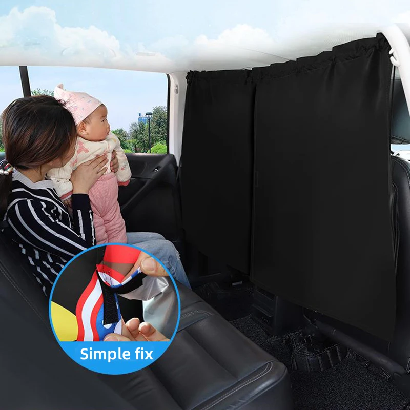 Car Front and Rear Center Partition Curtains Transit Car Air-Conditioning Partition Curtains Business Car Sunshade Anti-Peeping