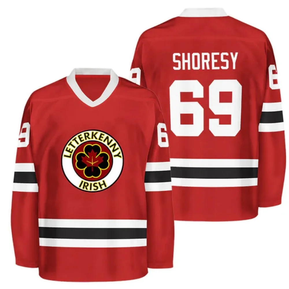 Shoresy Shore 69 Sudbury Blueberry Bulldogs Hockey Jersey V-Neck T-Shirts Unisex Casual HipHop Streetwear Fashion Tee