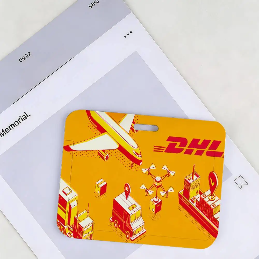 Tarjetero de Moda D-DHL Express para Estudiantes Universitarios con Cordón, Porta Tarjetas de Trabajo, Porta Identificación para Autobús, Regalos