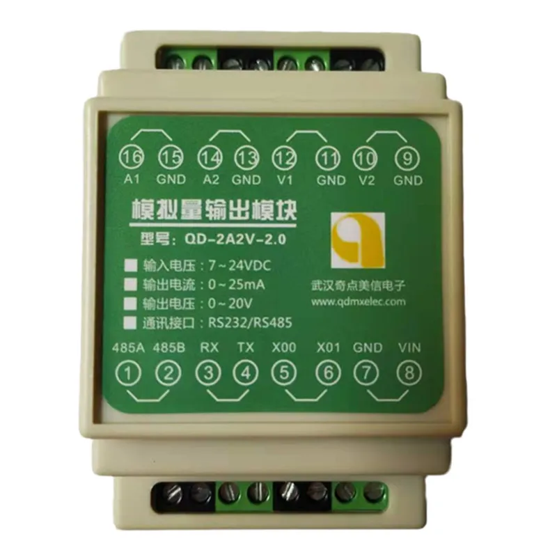 

Analog Voltage and Current Output Module Serial Port Communication Rs458 232 0-10V 0-25ma MODBUS