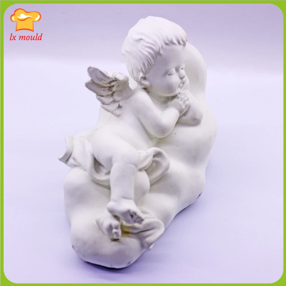 New Sugar Cloud Angel Silicone Mold  Doll Candle Plaster Aromatherapy Soap Mould Home Baking Craft Tools