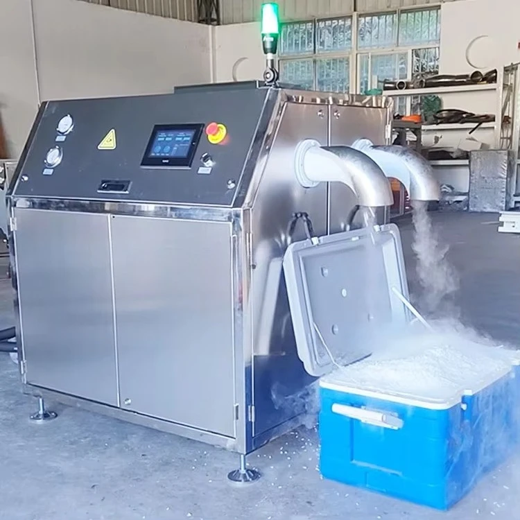 New Design Industrial CO2 Dry Ice Granulator Machine Automatic Pellet Making Equipment with Wheels for Cold Chain Storage