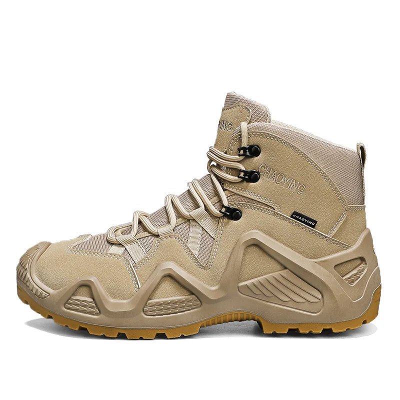 XG NEW Military boots men Outdoor High top Hiking Shoes Men Sports Tactical Boots Wear-Resistant Camping Sneakers men Size 39-46