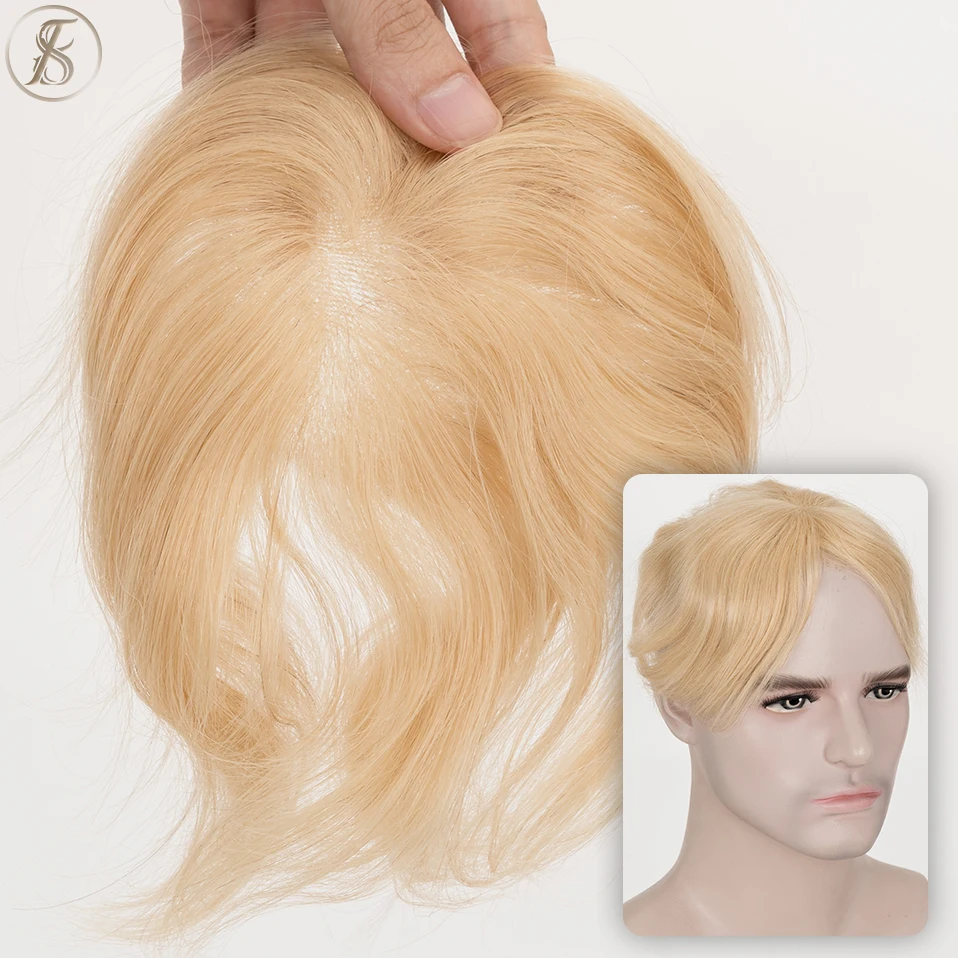 Tess 14g Men Toupee Natural Hair Wig 6Inch Human Hair Male Replacement System PU Base Hairpiece Prothesis Invisible Extensions