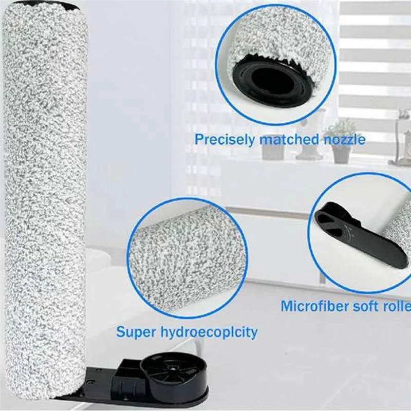 Main Brush And Sponge Set Replace For JONR ED12 Eureka NEW430BL Floor Scrubber Replacement Parts Main Brush Sponge-A77G