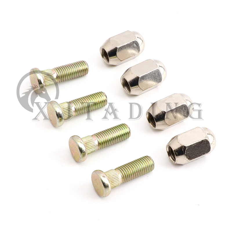 

4 Pcs M10x1.25 Hex Nuts 10.9 STEEL Spline Screw kit For ATV Go kart UTV Buggy Quad Dirt Bike Vehicle Moto wheel hub Accessories