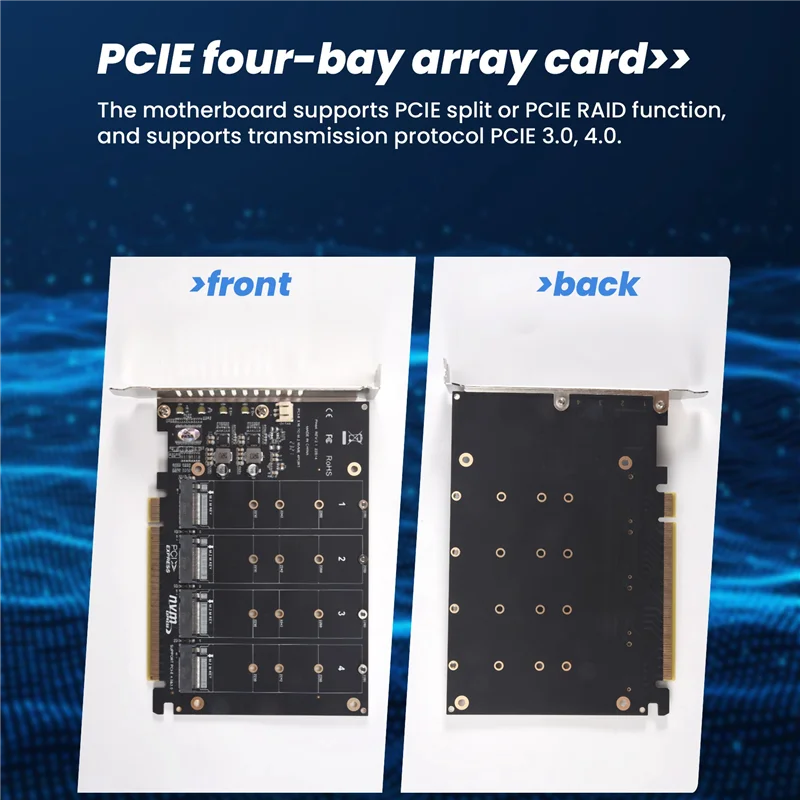New!!PH44 NVME 4-Disk Array Card PCIE Signal Split Array Card