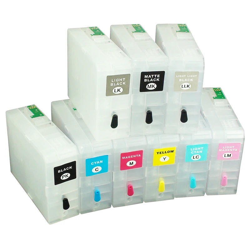 T5801-T5809 Refillable 80ml Ink Cartridge Compatible for Epson Stylus Pro 3800 3800C 3880 3890 with Chip Sensor