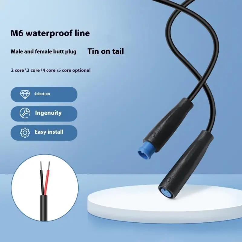 2Pieces Waterproof Male Connectors Cable Plastic Construction for Automotive Electrical Repairs and Harsh Environment H8WD
