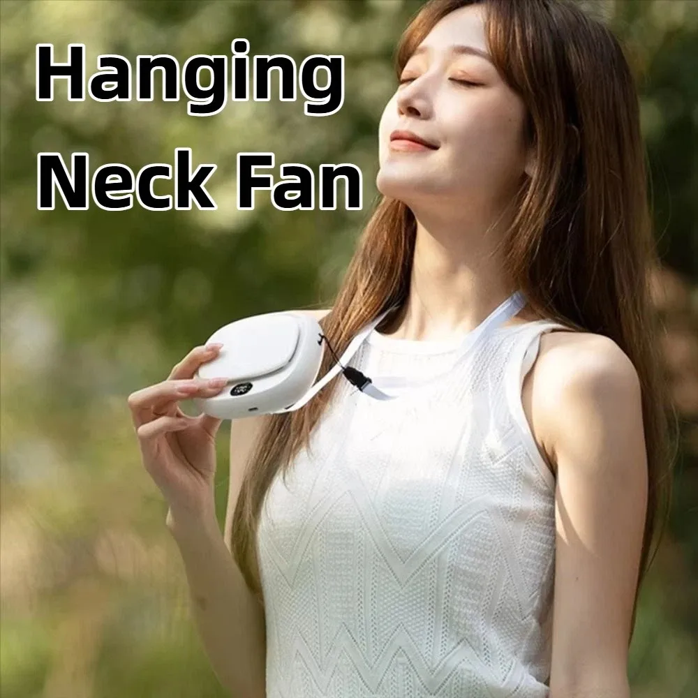 

5 Speed Adjustable Portable Rechargeable Fan Large Capacity Battery Handheld Design Adjustable Waist Clip Fan Display Screen