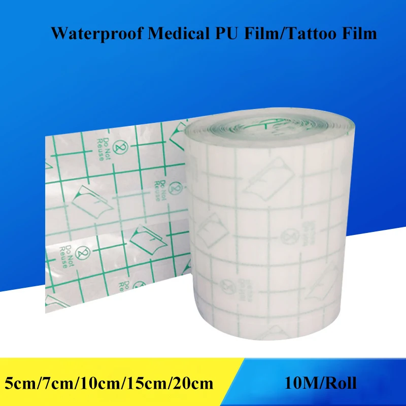 

Waterproof Medical PU Tattoo Film Aftercare Protective Skin Healing Adhesive Transparent Wound Dressing Fixation Tape Bandage