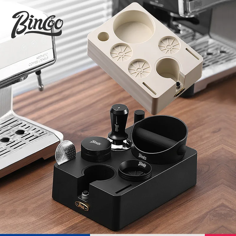 Bincoo Espresso Coffee Organizer Box-8 in 1 Espresso Coffee Tamper Station for Storage 51/54/58MM Espresso Tamper