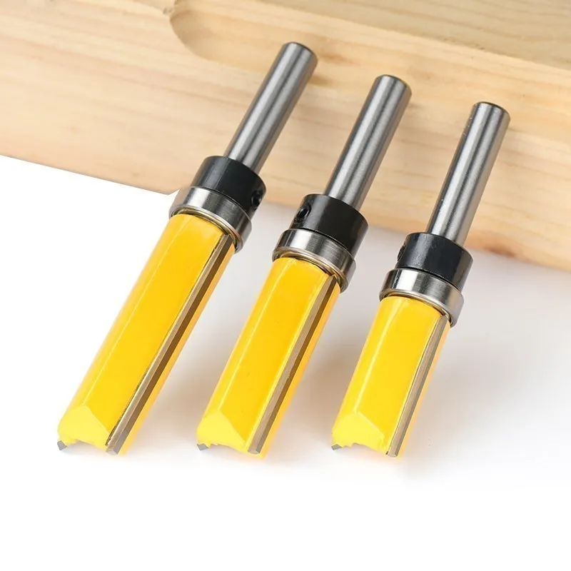 8mm Shank Flush Trim Router Bit Pattern Bit Template Wood Milling Cutter Straight Mill with Bearing Carpenter Tool