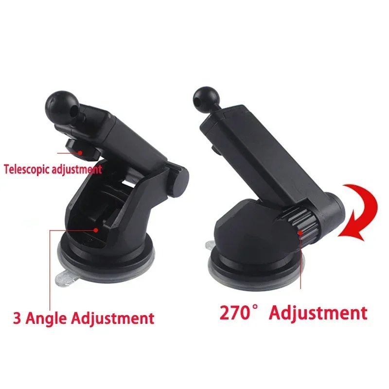 17mm Silicone Bracket Car Holder Car Telescopic Rotating Sucker Accessories Suction Cup Base Bracket Black For Mobile Phone