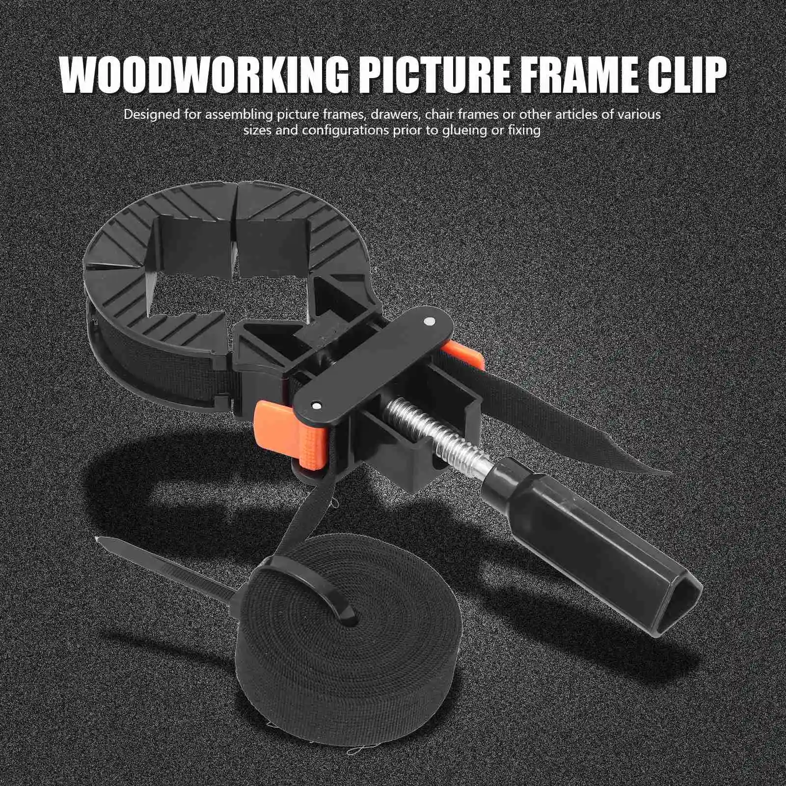 Woodworking Picture Frame Clip Adjustable 90 Degree Woodworking Frame Clamp Strap Holder Woodworking Frame Corner Clamp view 2