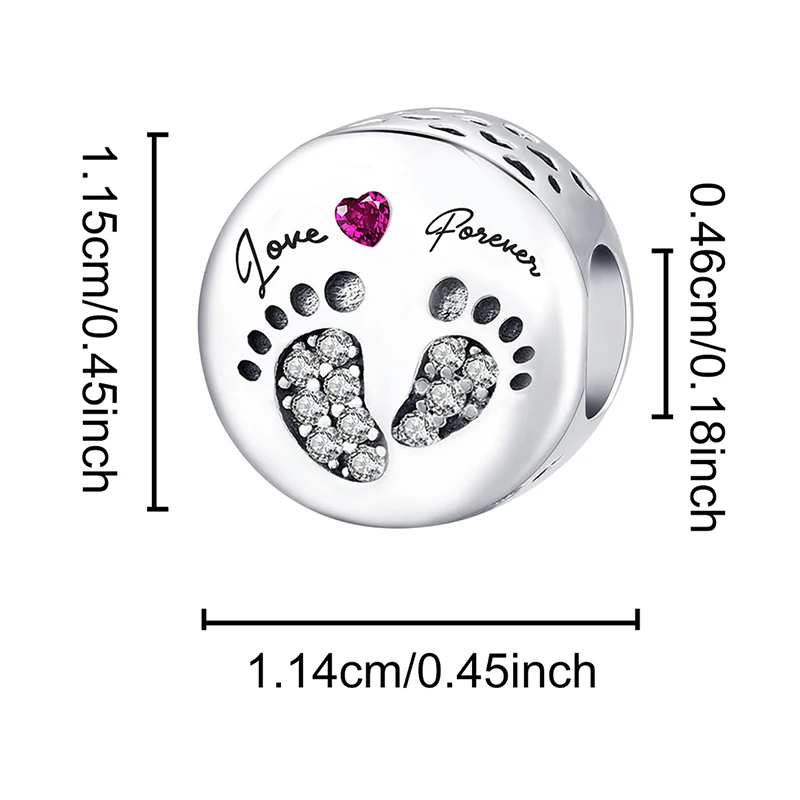 925 Sterling Silver Circle Pattern Moon Personalized Beads Fit DIY Making Bracelet Necklace Gift High Quality Fine Beads image 6