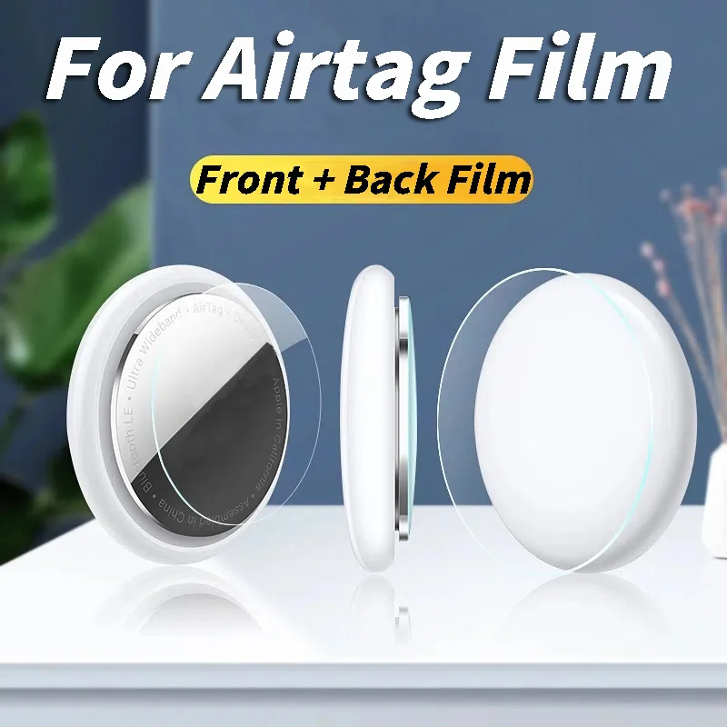 5Set Film Hidrogel Penutup Penuh Melengkung untuk Apple Airtag Pelacak Lokasi Film Pelindung Layar Lunak TPU untuk Tag Udara Bukan Kaca