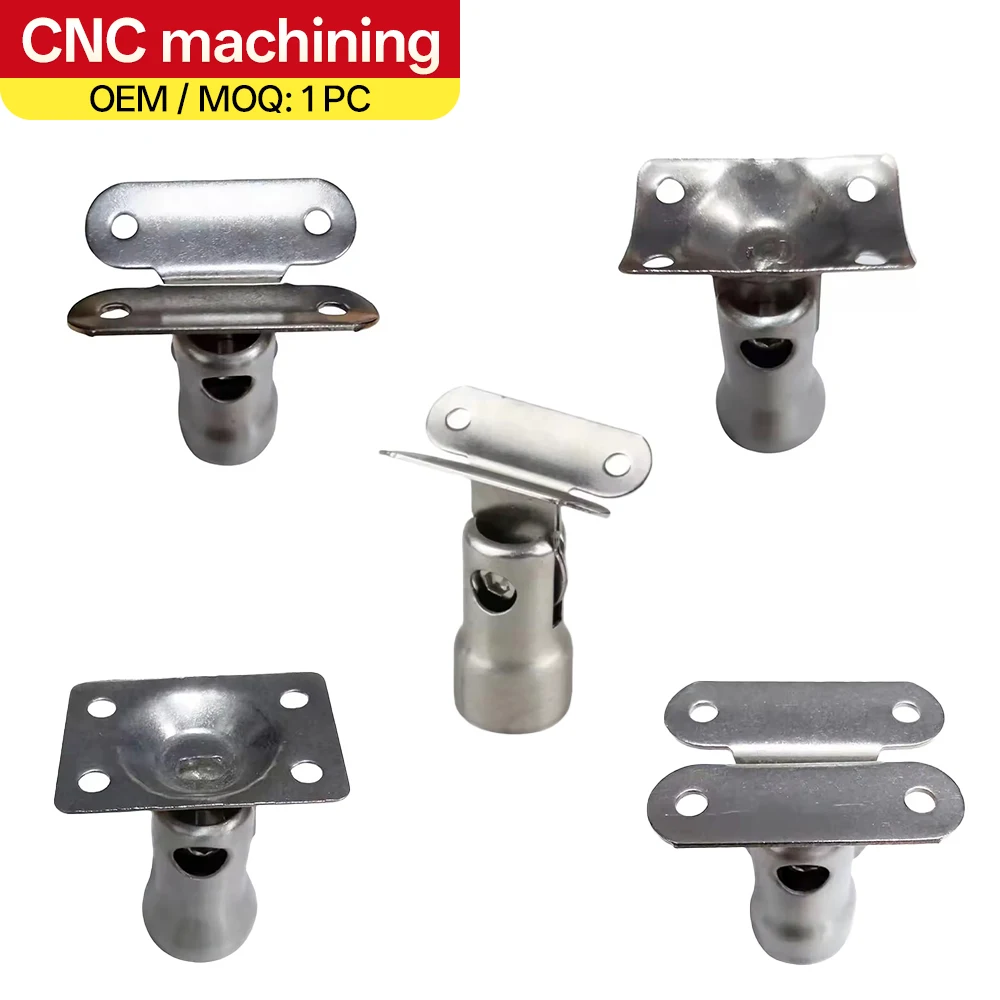 Custom Stair Hardware Accessories Modern Design Stainless Steel Stair Handrail Bracket Fittings Featuring Thickened Movable Head