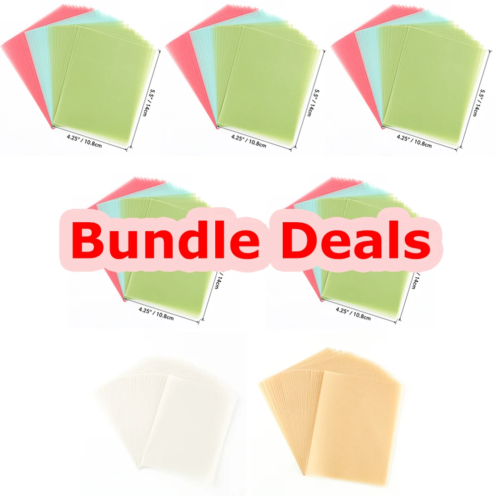 

Bundle Deal 4.25x5.5" Colored Frosted Smooth Vellum Paper Sheets for DIY Embossing Shaker Card Making Pearled Gold/Silver Paper