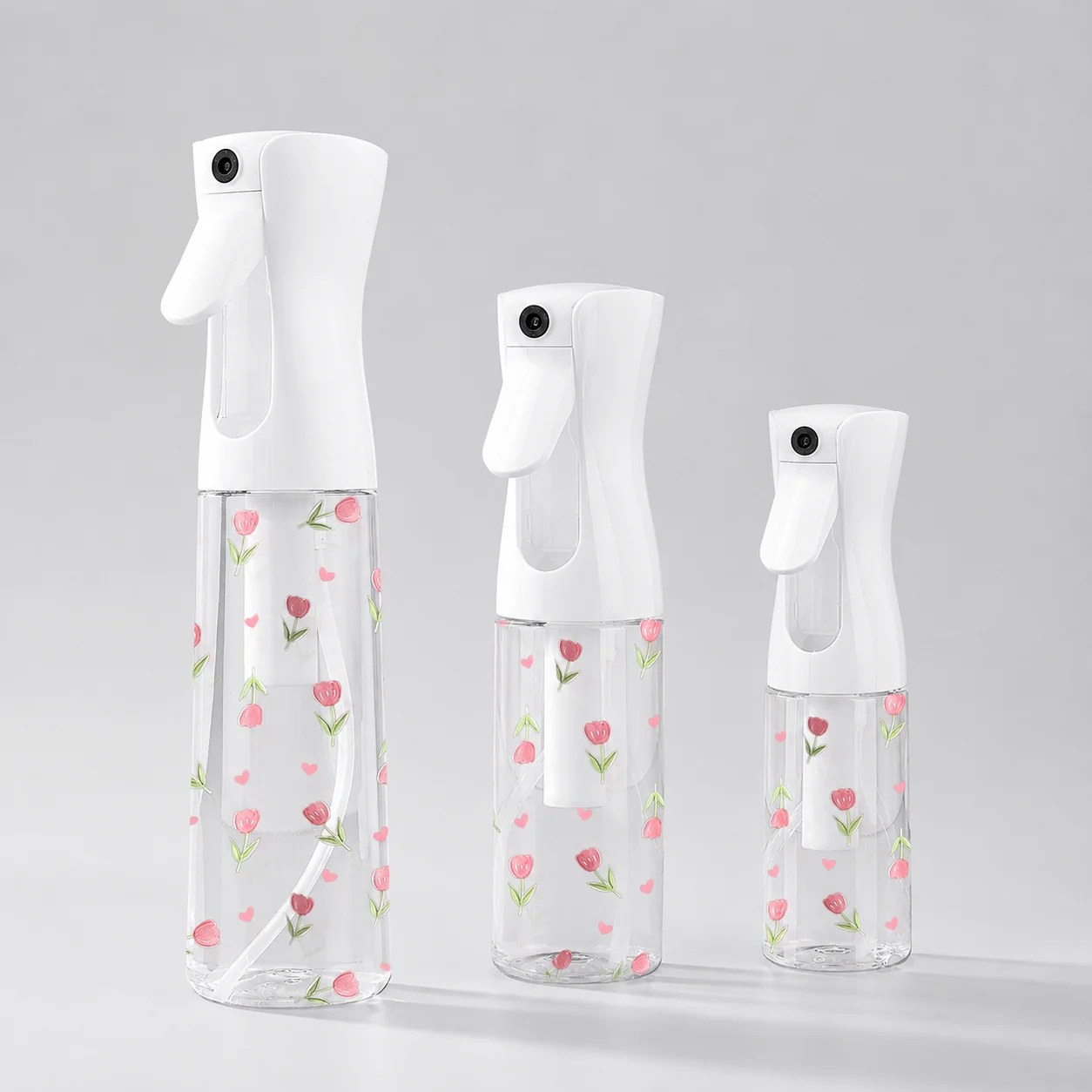 Floral Continuous Mist Spray Bottle, Refillable Fine Mist Water Sprayer for Hair Salon Plants Cleaning Travel