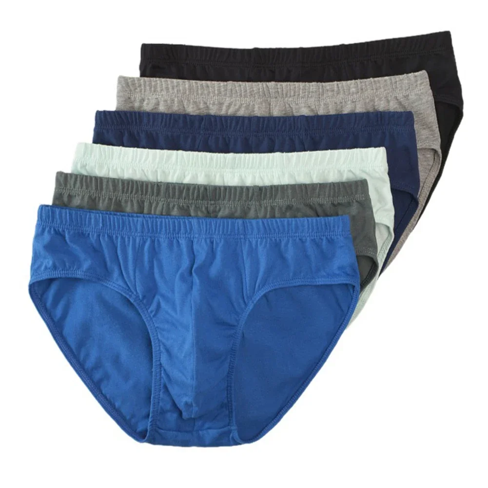 

Mens Briefs Cotton Soft Sleep Underwear Mid-Rise Simple UnderpantBasic Comfortable Panties Stretch Solid Color Seamless Lingerie