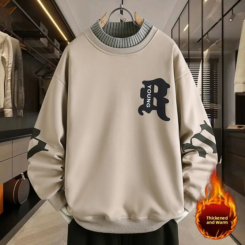 

Winter Thiened Warm Hoodie Sweatirt f High Collar Casual Versatile Base Layer irt for Teens Youth Faionable Street...