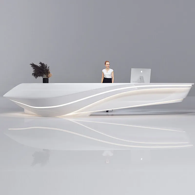 Customized creative FRP special-shaped front desk hotel shopping mall bar beauty salon office reception service checkout page