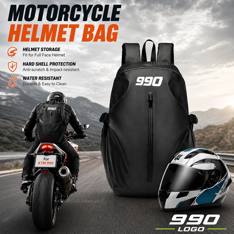 Knight Backpack Motorcycle Helmet Bag Travel Equipment Waterproof Large Capacity For KTM 990 Super Duke 990 Supermoto R 2005