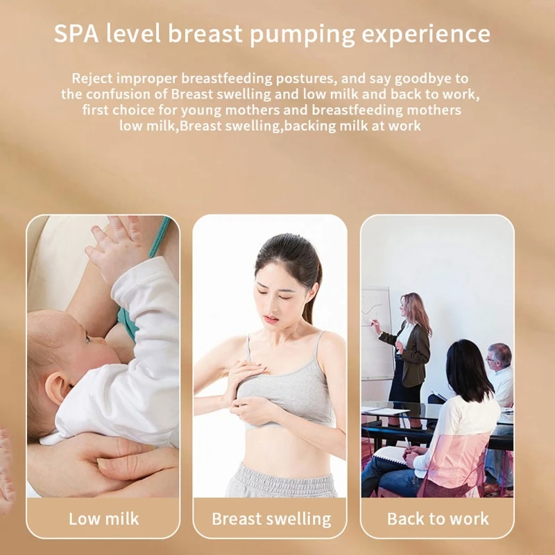 Hands Free Electric Breast Pump Wearable Breast Pump Breastfeeding Milk Collector Automatic Milker Extractor P31B