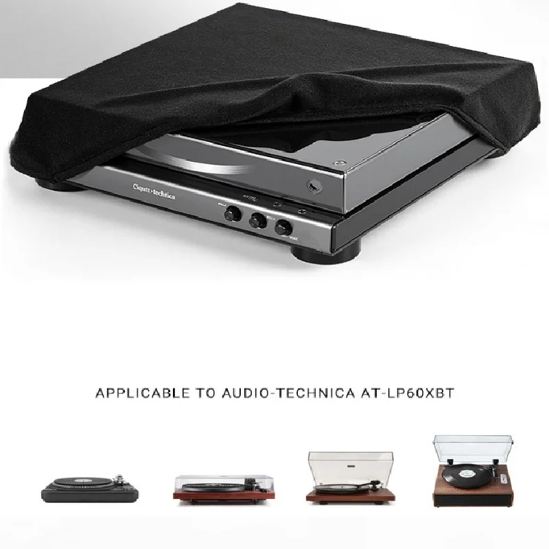 Washable Turntable Protective Cover Spandex Dustproof Record Player Dust Sleeves Soft Open Bottom Turntable Dust Cover Case