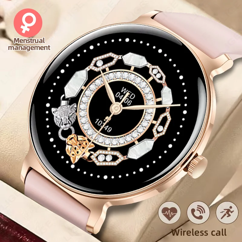 

LIGE новые умные часы с ультратонким экраном для женщин IP68 водонепроницаемые Bluetooth-вызовы женский браслет монитор здоровья женские умные часы