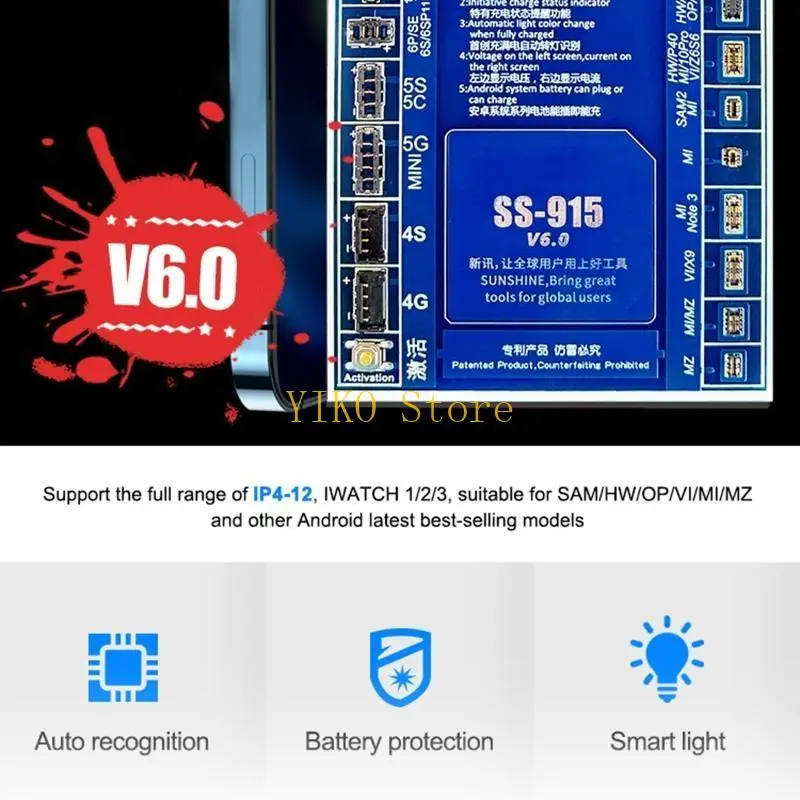 K32C Battery Activation Board Universal Battery Fast Activation Circuit Board Test Fixture for Phone