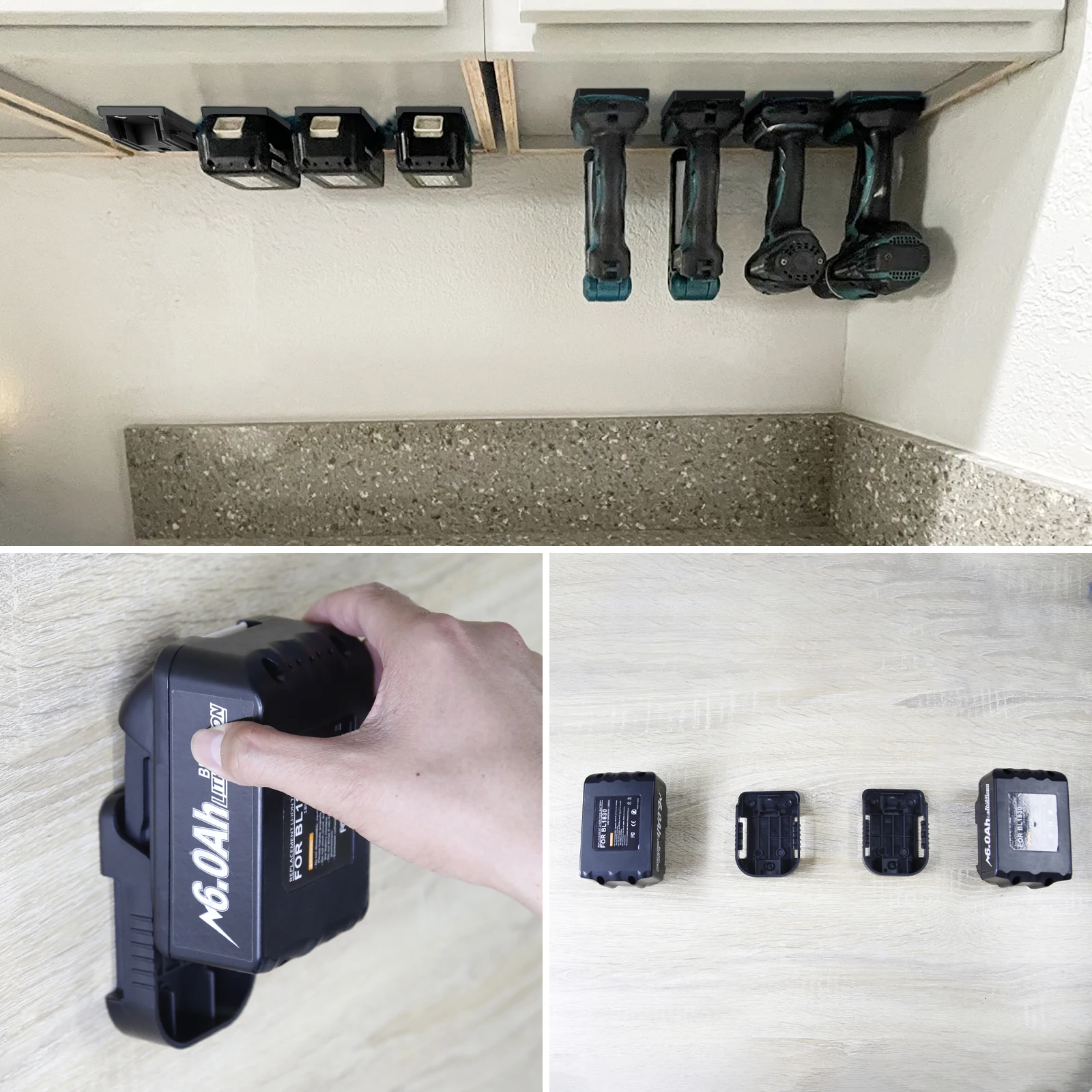 Для Makita для Bosch 18 В, аккумулятор и инструмент, настенная подставка для хранения, крепление для дисплея, вешалка, док-станция, держатель для батареи, настенный 4/5/6/8 шт.