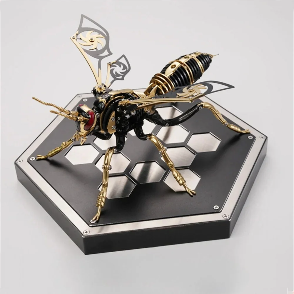 DIY Large Wasp Metal Animal Assembly Toy 3D Puzzle Mechanical Insects Model for Boy Kids Adults Gift view 2