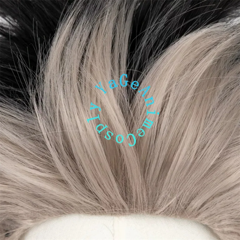 Anime Kaiju No.8 Gen Narumi Wig Black Gray Pompadour Teased for Defense Force Cosplay view 5