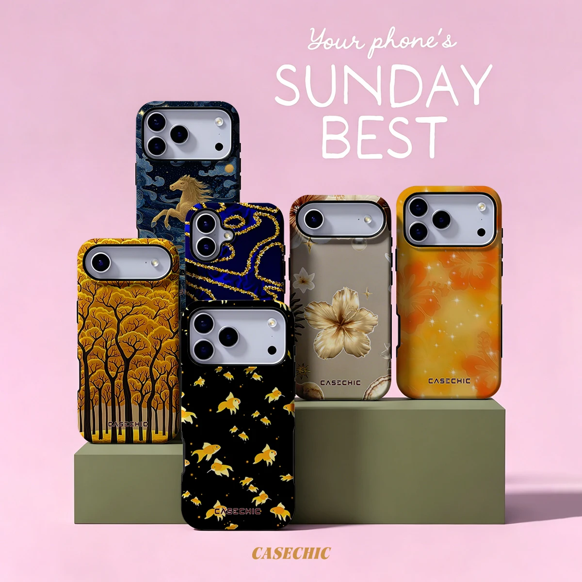 Golden Goldfish Case for Samsung Galaxy S26 S25 S24 S23 Ultra Drop Resistant Glossy Dual-Layer Cover CaseChic