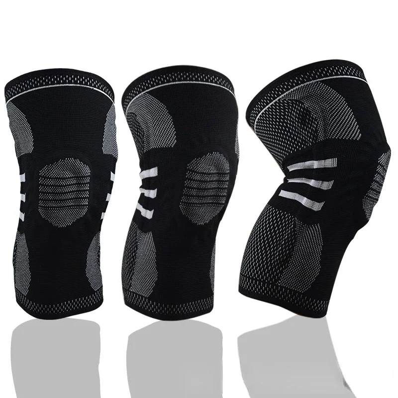 Sports Knee Pads Silicone Spring Support Basketball Knee Pads Cycling Mountaineering Running Fitness Outdoor Protective Gear