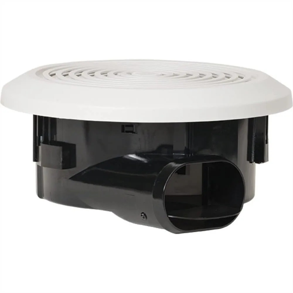 

50 CFM Side Exhaust Fan for Bathroom, Non-Lighted Ventilation Fan with 3" Duct, White Finish for Efficient Air Circulation