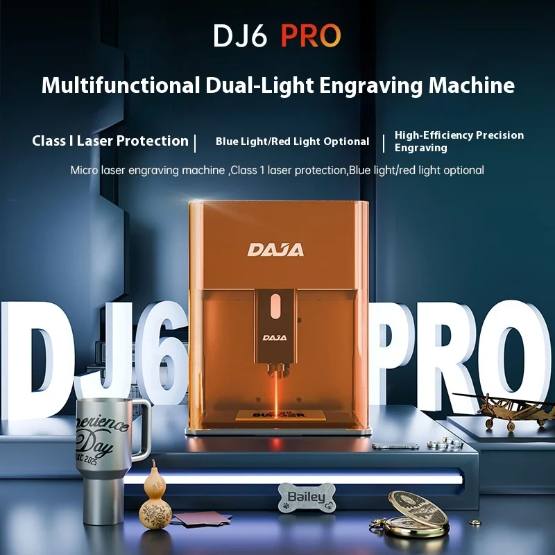 

Лазерный гравер DJ6Pro, небольшой полностью автоматический станок для резки и маркировки, настольный лазерный гравировальный станок