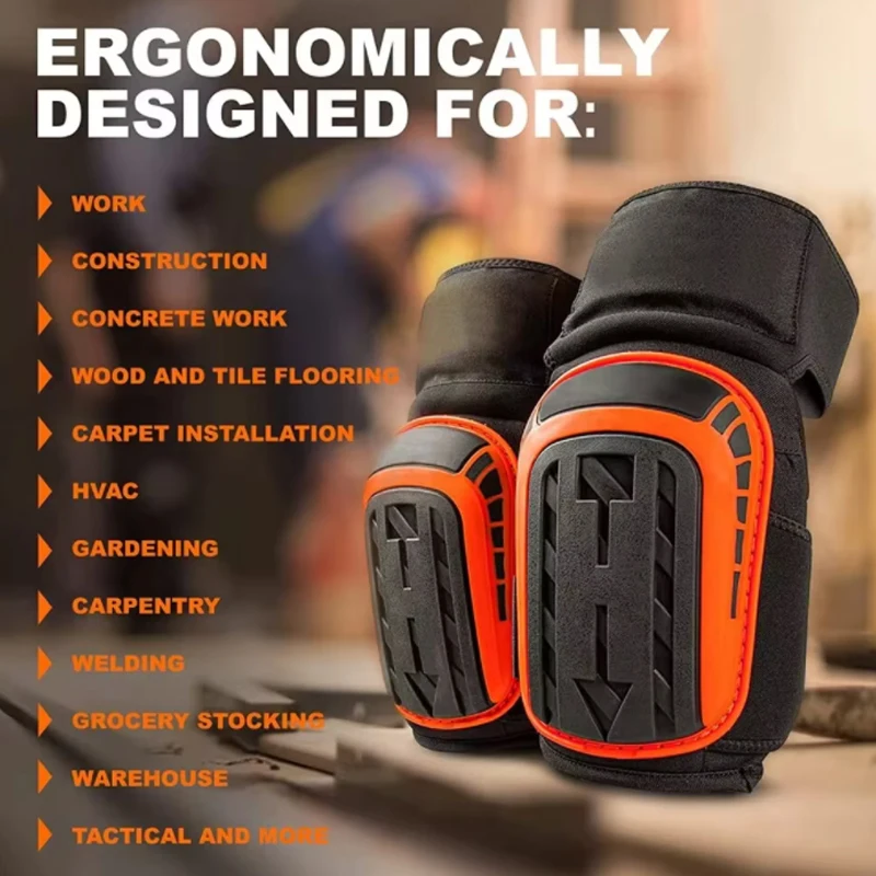 Profesjonalne nakolanniki z pianki EVA o dużej wytrzymałości z wygodną poduszką żelową i regulowanymi paskami do pracy i ogrodnictwa