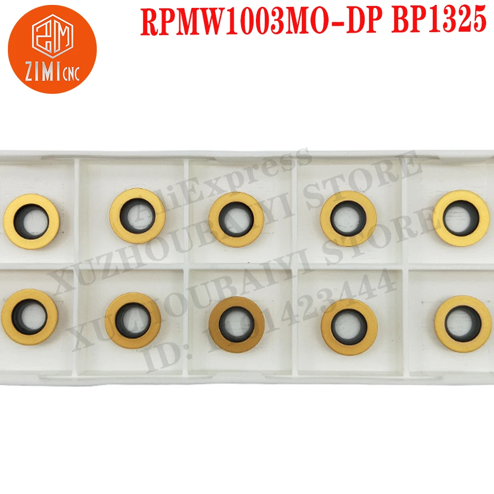 RPMW1003MO-DP BP1325 RPMW 1003MO-DP Carbide Inserts Milling Inserts Tool CNC Tool Metal Lathe Tools Round Milling Cutter Inserts