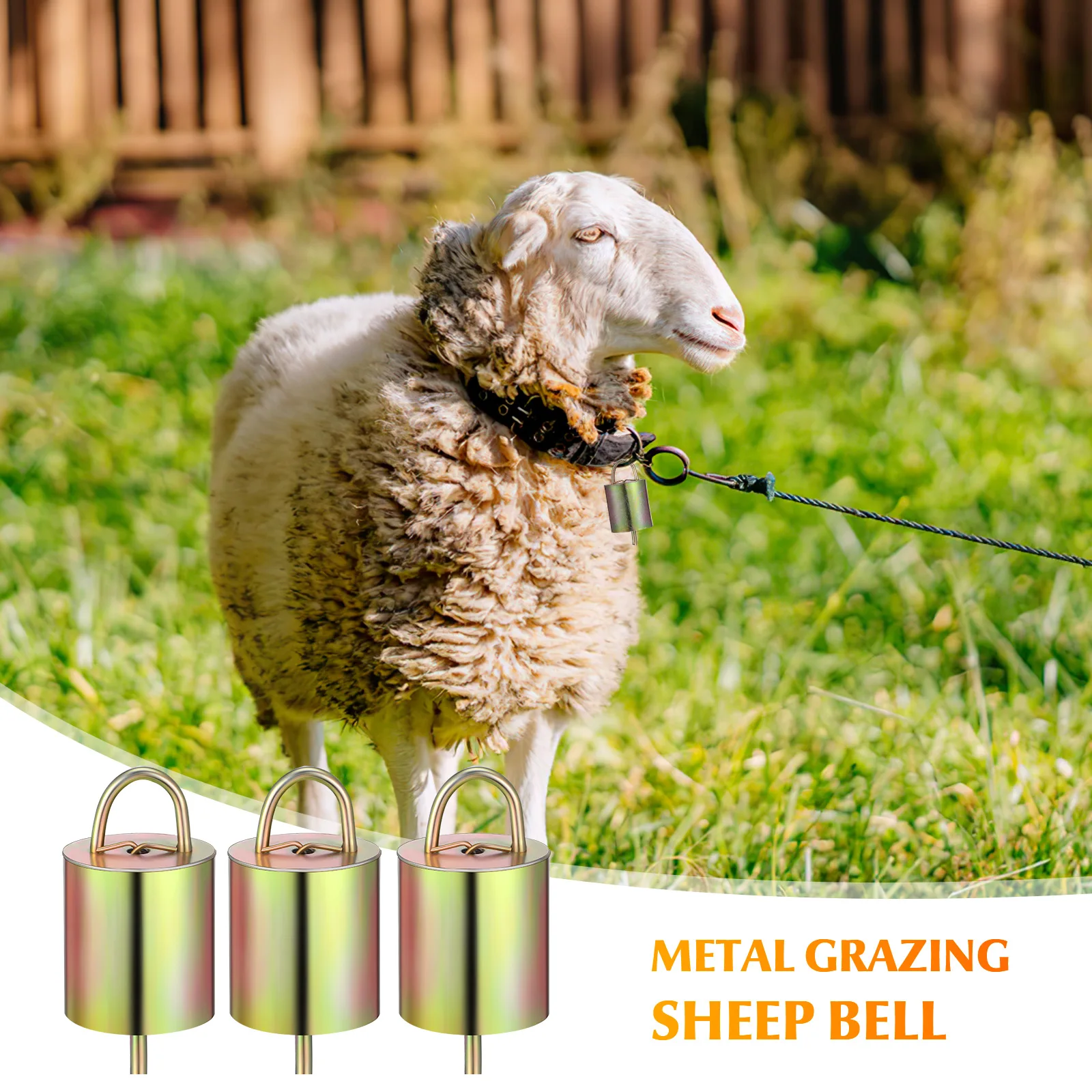 

8 Pcs Cattle Goat Bells Copper Rustic Jingle Decorative Loud Sound Durable Metal Farm Christmas Hanging Livestock Equipment