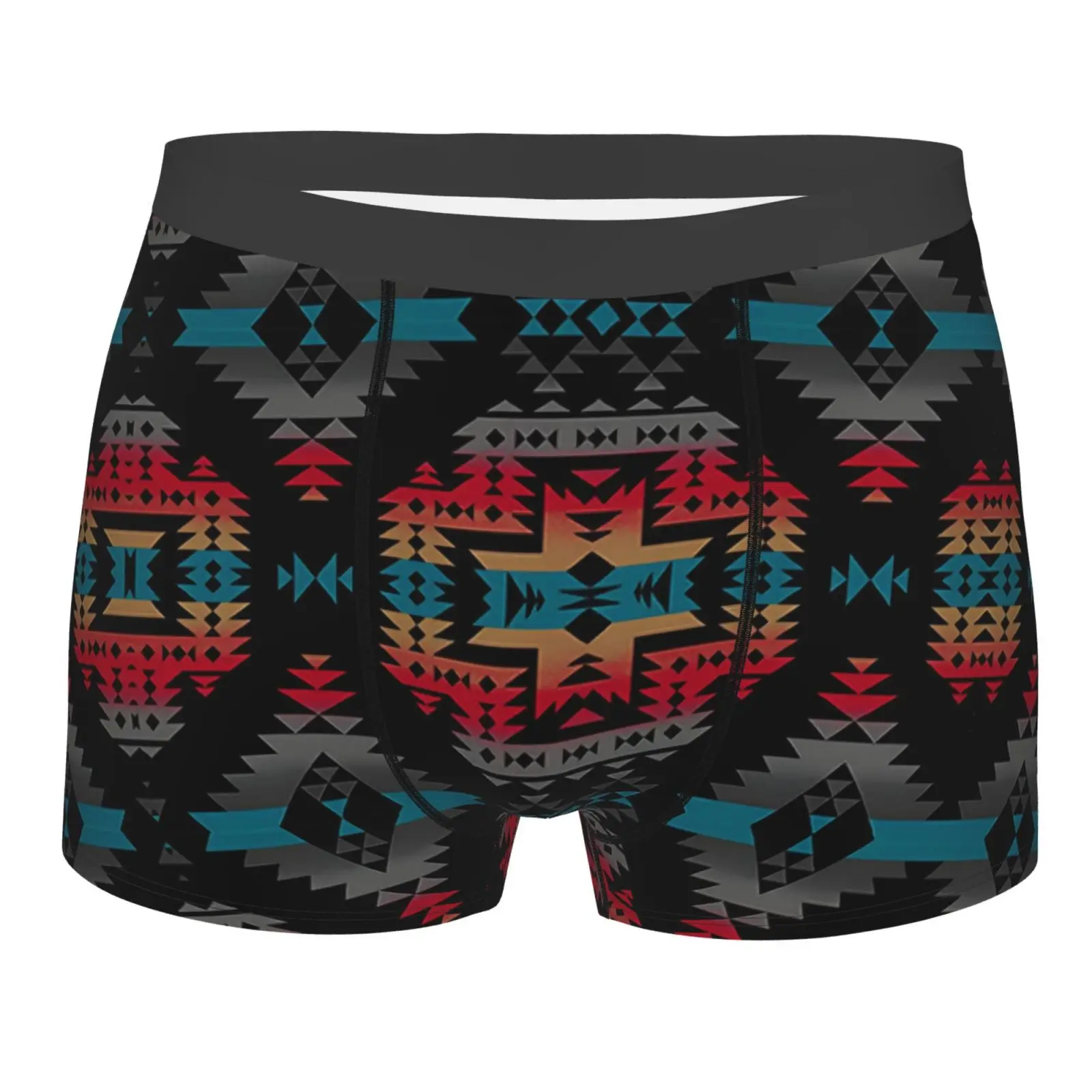 

Navajo Print Men Printed Boxer Briefs Underwear Highly Breathable Boxer Shorts Panties Breathable Underpants for Homme