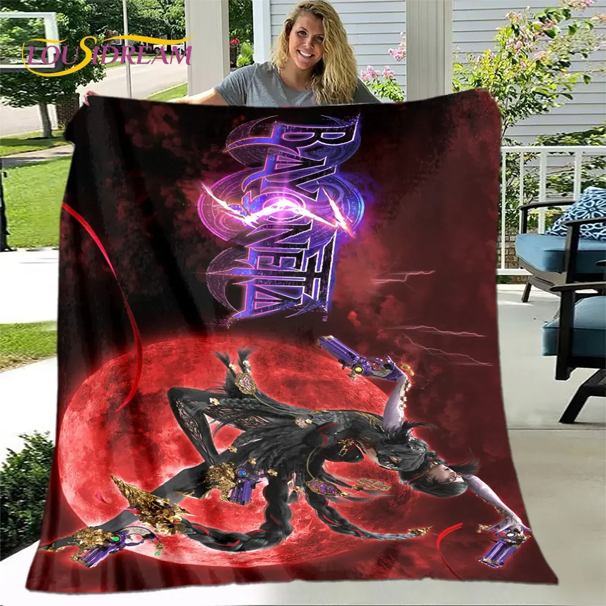

Bayonetta Sexy Game Gamer Cartoon Soft Plush Blanket,Flannel Blanket Throw Blanket for Living Room Bedroom Bed Sofa Picnic Cover