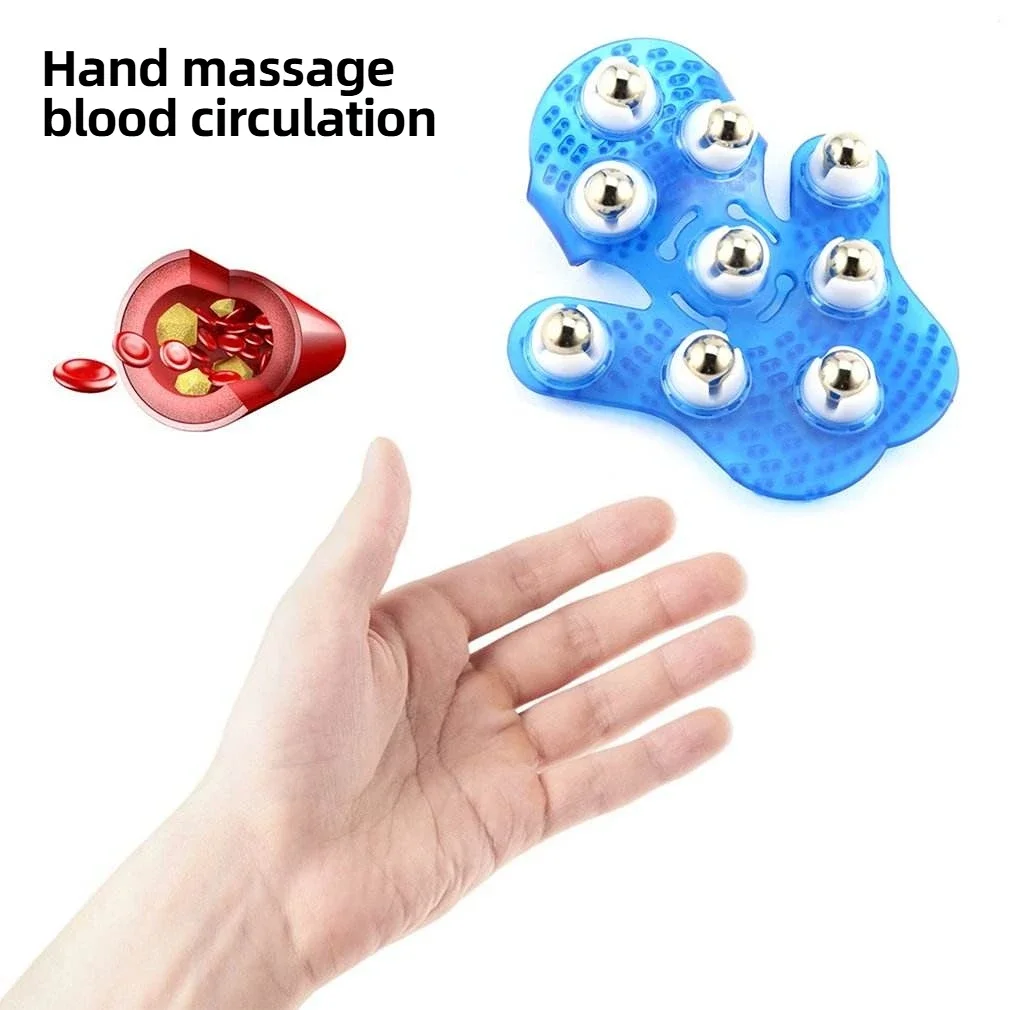 Roller Ball Body Massage Glove Muscle Pain Relief Relax Anti-Cellulite Massager for Hand Neck Back Shoulder Buttocks Health Care