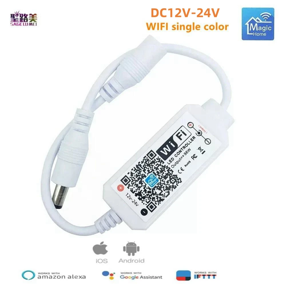 DC12V 24V Bluetooth-compatible Wireless WiFi Controller,RGB/RGBW RF LED Controller for 5050 WS2811 Single Color Rgbw Led Strip
